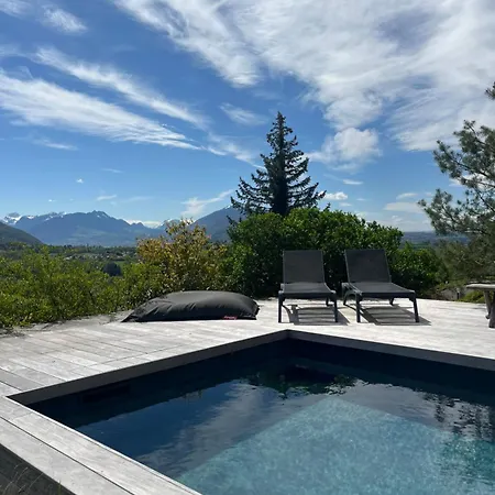 Villa Maison En Bois Avec Piscine Chauffee Et Vue Panoramique